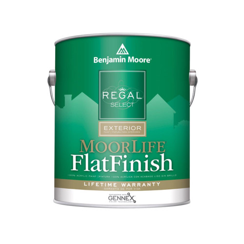 Benjamin Moore Regal Select Flat White Water-Based Paint Exterior 1 gal