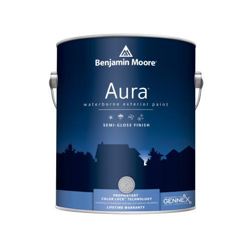 Benjamin Moore Aura Semi-Gloss Base 2 Paint Exterior 1 gal