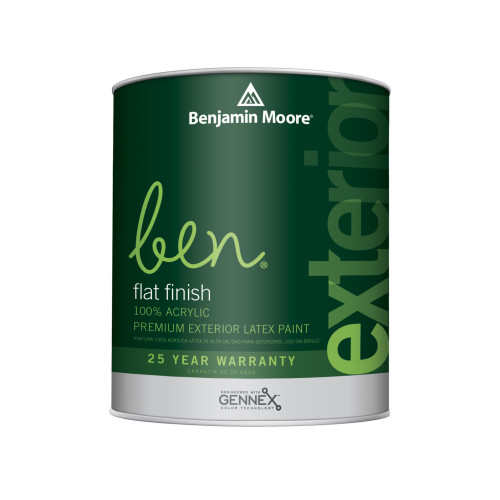 Benjamin Moore Ben Flat Base 3 Paint and Primer Exterior 1 qt