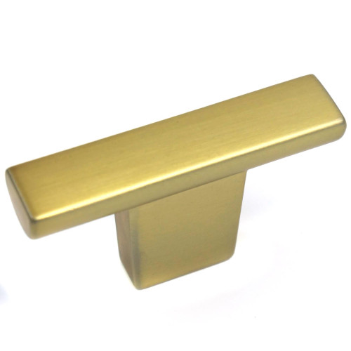 Laurey Cosmopolitan Contemporary T-Shape Cabinet Knob 2 in. D 1 in. Champagne Brass 1 pk