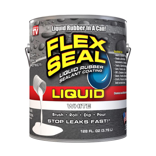 Flex Seal Family of Products Flex Seal White Liquid Rubber Sealant Coating 1 gal