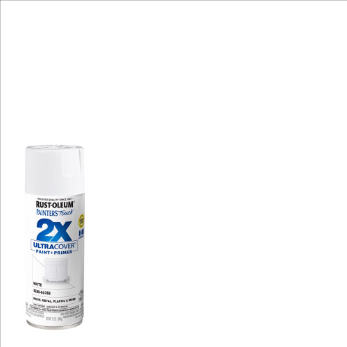 Rust-Oleum Painters Touch Ultra Cover Semi-Gloss White Spray Paint 12 oz