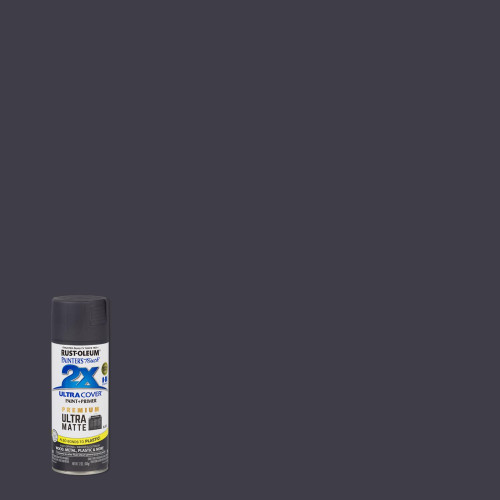 Rust-Oleum Painter's Touch 2X Ultra Cover Ultra Matte Slate Paint+Primer Spray Paint 12 oz