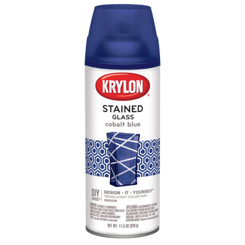 Krylon Stained Glass Translucent Cobalt Blue Spray Paint 11.5 oz