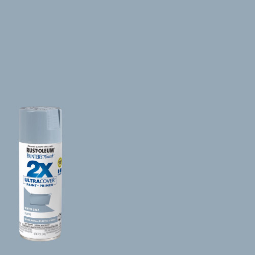 Rust-Oleum Painter's Touch 2X Ultra Cover Gloss Winter Gray Paint+Primer Spray Paint 12 oz