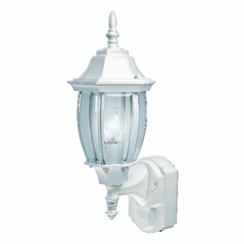 Heath Zenith DualBrite White Motion-Sensing Incandescent Wall Lantern