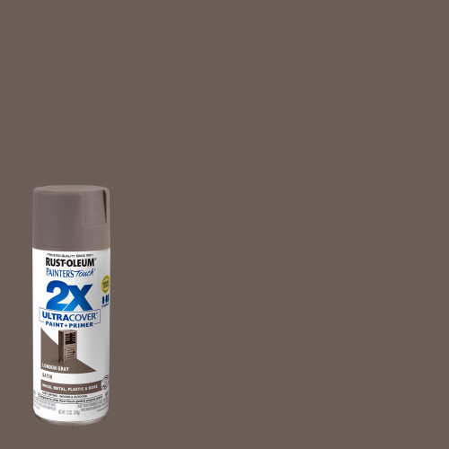 Rust-Oleum Painter's Touch 2X Ultra Cover Satin London Gray Paint+Primer Spray Paint 12 oz