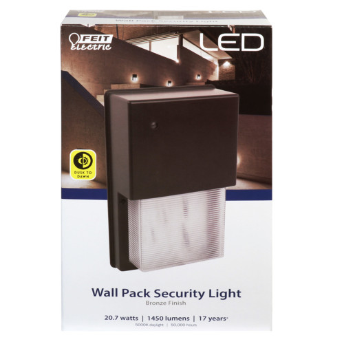 Feit Dusk to Dawn Hardwired LED Bronze Security Wall Light