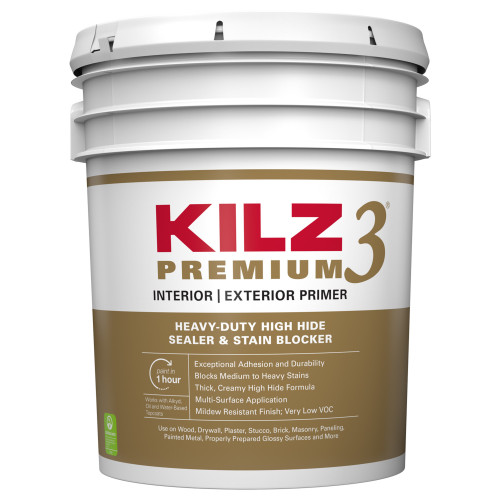 KILZ Premium White Flat Water-Based Stain Blocking Primer 5 gal