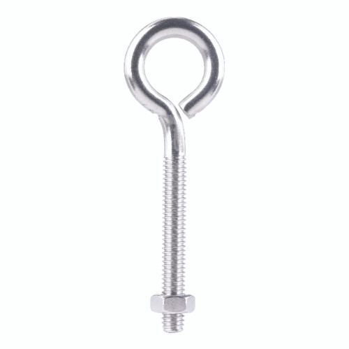 Hampton 5/16 in. X 4 in. L Stainless Stainless Steel Eyebolt with Nut Nut Included