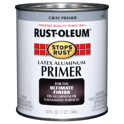 Rust-Oleum Stops Rust Gray Flat Water-Based Acrylic Primer 1 qt