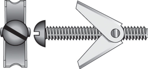 Hillman 1/4 in. D X 4 in. L Round Steel Toggle Bolt 1 pk