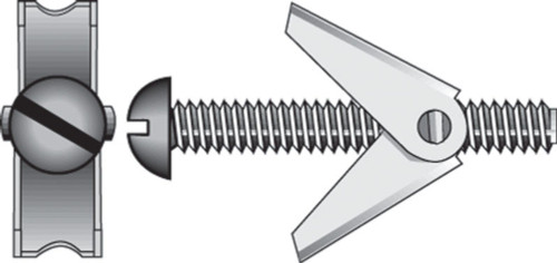 Hillman 3/16 in. D X 4 in. L Round Steel Toggle Bolt 2 pk