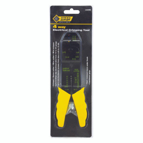 Steel Grip 8 in. 4 Way Electrical Crimping Tool Yellow 1 pk