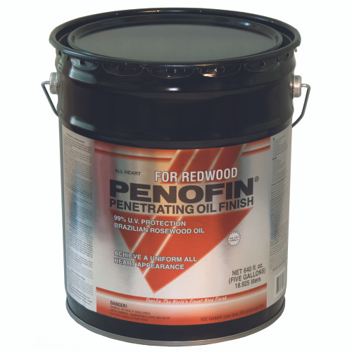 Penofin All Heart Transparent Redwood Oil-Based Penetrating Wood Stain 5 gal