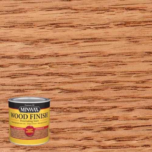 Minwax Wood Finish Semi-Transparent Sedona Red Oil-Based Penetrating Wood Stain 0.5 pt