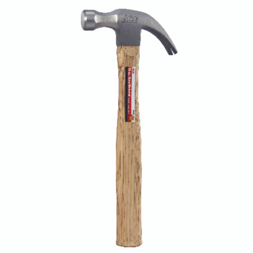 Ace 16 oz Smooth Face Claw Hammer Hickory Handle