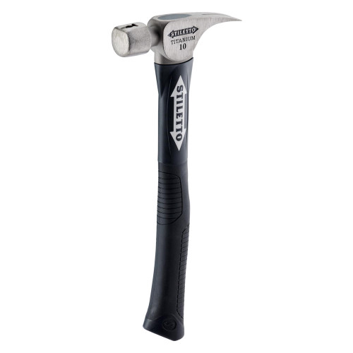 Stiletto 10 oz Smooth Face Claw Hammer 14.5 in. Titanium Handle
