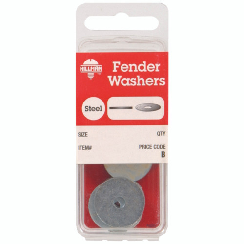 Hillman Zinc-Plated Steel 3/16 in. Fender Washer 4 pk