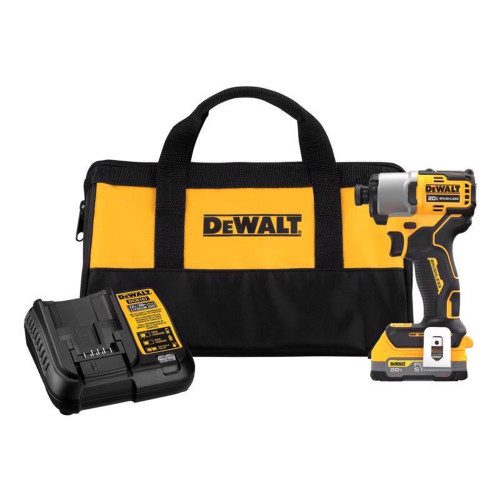 DeWalt 20V MAX Powerstack 1/4 in. Cordless Brushless Impact Driver Kit (Battery & Charger)