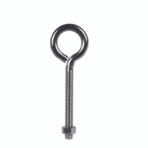 Hampton 3/8 in. X 5 in. L Stainless Stainless Steel Eyebolt Nut Included