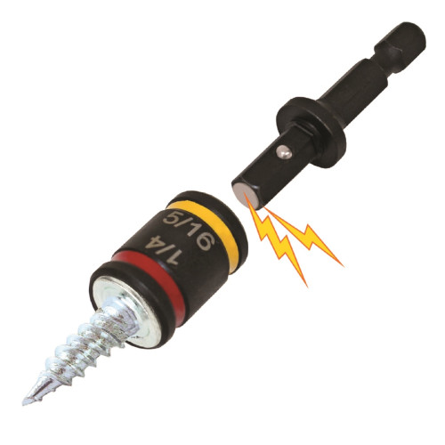 Malco C-RHEX 1/4 and 5/16 in. Reversible Magnetic Hex Nut Driver 2 in. L