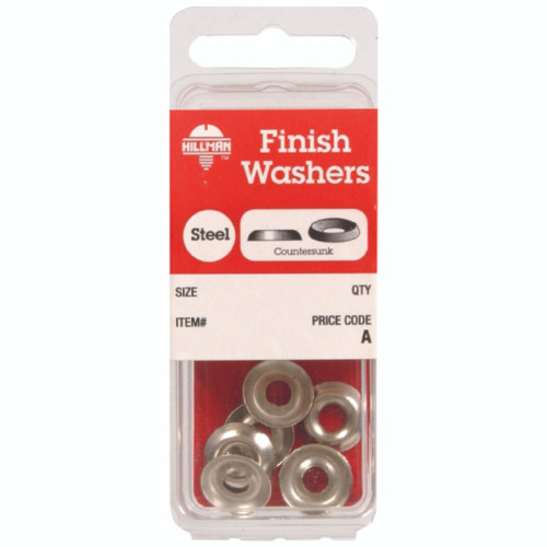 Hillman Nickel-Plated Steel .164 in. Finish Washer 10 pk