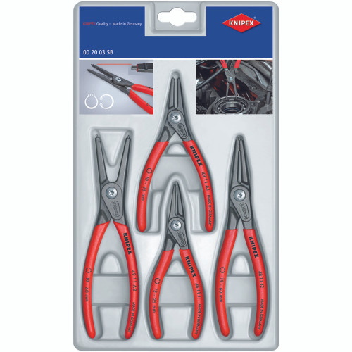 Knipex 4 pc Steel Percision Circlip Pliers Set