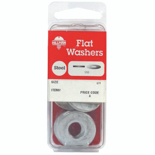 Hillman Zinc-Plated Steel 1/4 in. USS Flat Washer 20 pk
