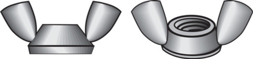 Hillman 10/24 in. Zinc-Plated Steel SAE Wing Nut 100 pk