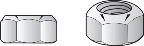 Hillman 10 in. Zinc-Plated Steel USS Nylon Lock Nut 5 pk