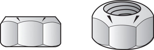 Hillman 1/4 in. Zinc-Plated Steel USS Nylon Lock Nut 4 pk