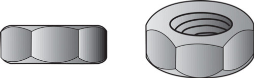 Hillman 3/8 in. Zinc Dichromate Steel USS Hex Nut 100 pk