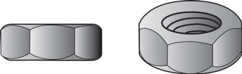 HILLMAN 1/2 in. Zinc Dichromate Steel USS Hex Nut 50 pk