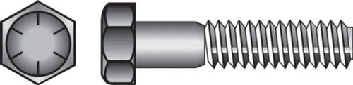 Hillman 1/2 in. D X 4 in. L Heat Treated Steel Hex Head Cap Screw 25 pk