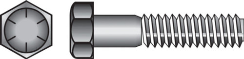 Hillman 5/8 in. D X 2 in. L Heat Treated Steel Hex Head Cap Screw 25 pk