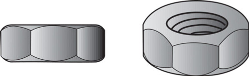 Hillman Zinc-Plated Steel SAE Screw Nut 100 pk