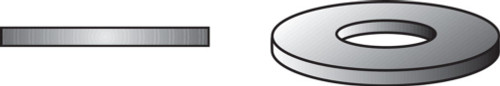 Hillman Zinc-Plated Steel .138 in. SAE Flat Washer 100 pk