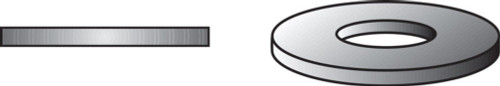 Hillman Zinc-Plated Steel 1/4 in. SAE Flat Washer 100 pk