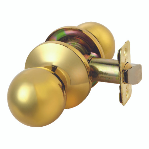 Ace Ball Polished Brass Passage Door Knob Right or Left Handed