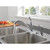 Delta Classic One Handle Stainless Steel Kitchen Faucet Side Sprayer Included