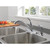 Delta Classic One Handle Stainless Steel Kitchen Faucet Side Sprayer Included