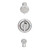 Moen Hilliard 1-Handle Chrome Tub and Shower Faucet