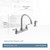 Moen Banbury Two Handle Stainless Steel Kitchen Faucet Side Sprayer Included
