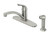 OakBrook Pacifica One Handle Brushed Nickel Kitchen Faucet Side Sprayer Included
