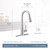 Moen Sleek One Handle Stainless Steel Motion Sensing Pull-Down Kitchen Faucet Smart