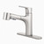 OakBrook One Handle Brushed Nickel Pull Out Kitchen Faucet