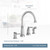 Moen Edison One Handle Stainless Steel Kitchen Faucet Side Sprayer Included