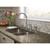 Moen Edison One Handle Stainless Steel Kitchen Faucet Side Sprayer Included