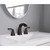 Moen Lindor Matte Black Bathroom Faucet 8-16 in.